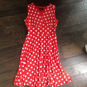 Ronni Nicole Sleeveless Polkadot Dress